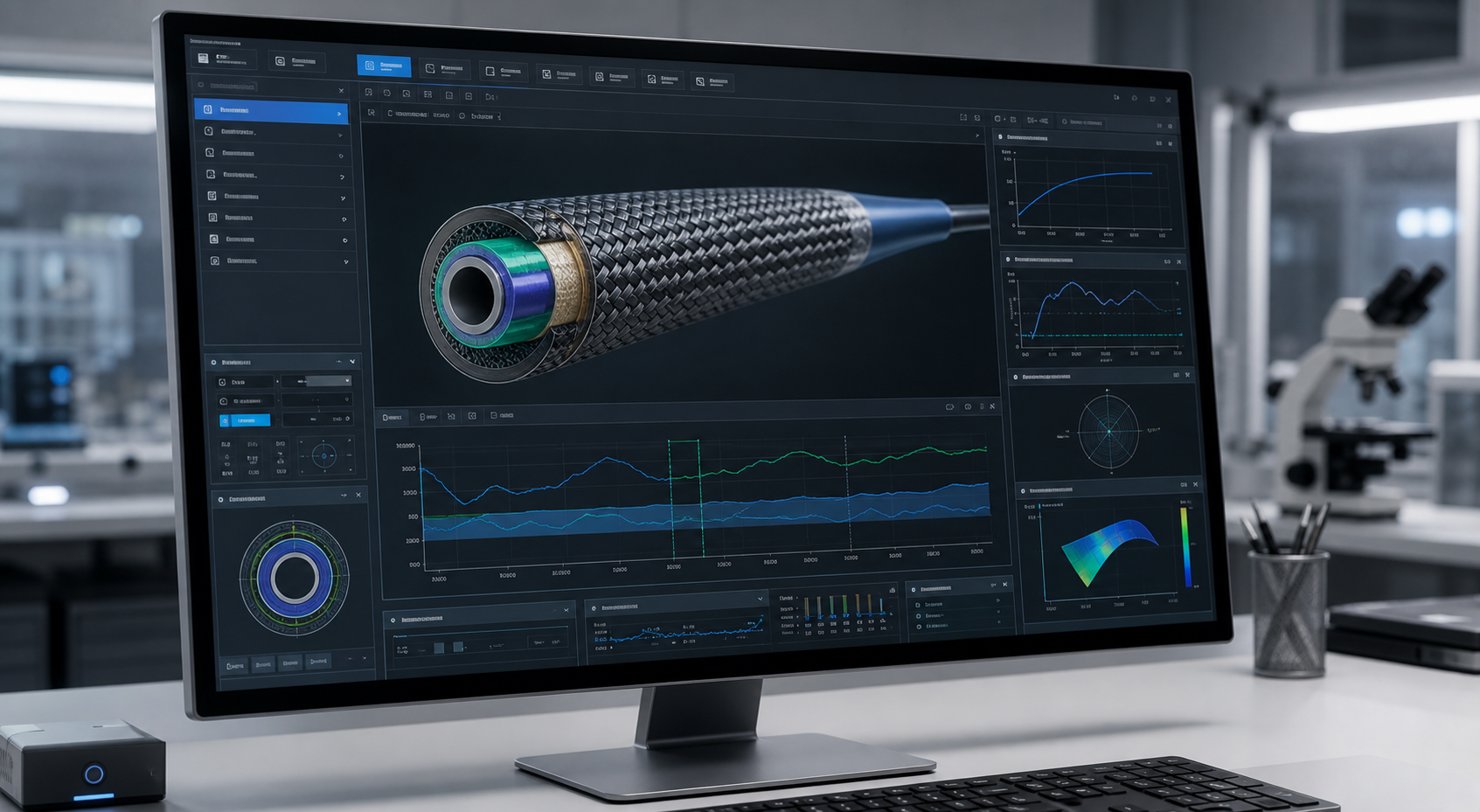 Catheter design software dashboard